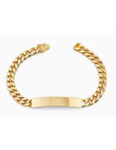 Esclava para caballero eslabón Barbado - Oro Amarillo 18k