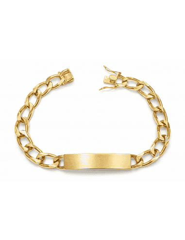 Esclava para caballero eslabón Barbado - Oro Amarillo 18k