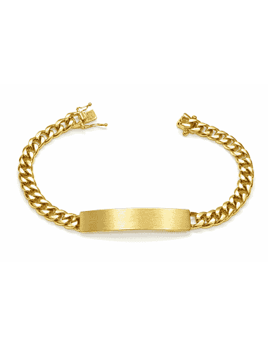 Esclava para caballero eslabón Barbado en Oro - Oro Amarillo 18k