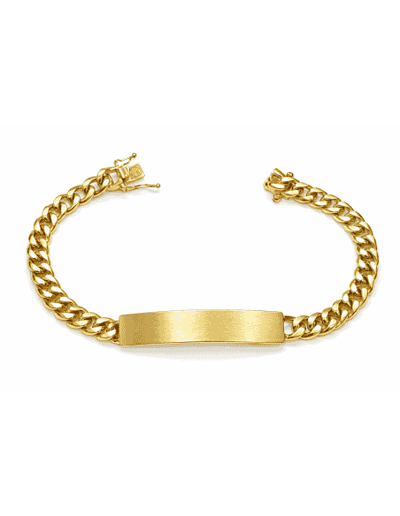 Esclava para caballero eslabón Barbado en Oro - Oro Amarillo 18k