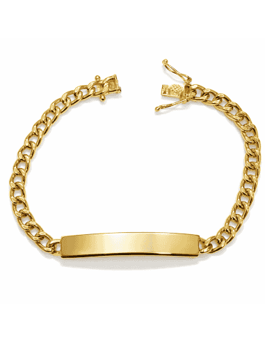 Esclava para caballero eslabón Barbado - Oro Amarillo 18k