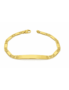 Esclava para caballero eslabón programado  - Oro Amarillo 18k