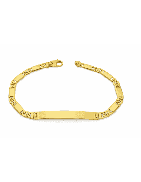 Esclava para caballero eslabón programado  - Oro Amarillo 18k