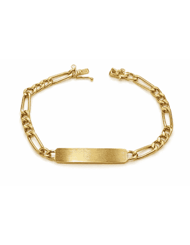 Esclava para caballero eslabón 3x1 - Oro Amarillo 18k