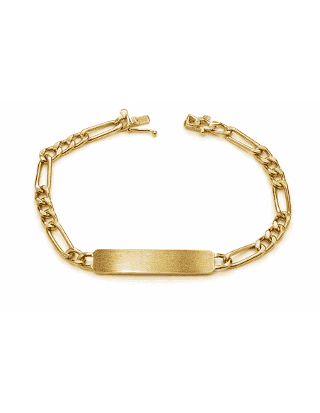 Esclava para caballero eslabón 3x1 - Oro Amarillo 18k