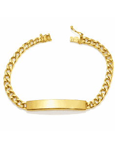 Esclava para caballero eslabón Barbado - Oro Amarillo 18k