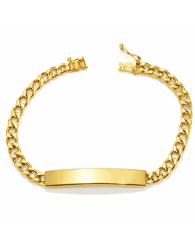Esclava para caballero eslabón Barbado - Oro Amarillo 18k