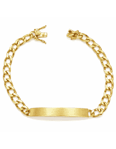 Esclava para caballero eslabón Barbado - Oro Amarillo 18k