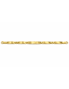 Esclava para caballero Chapas Grabables - Oro Amarillo 18k
