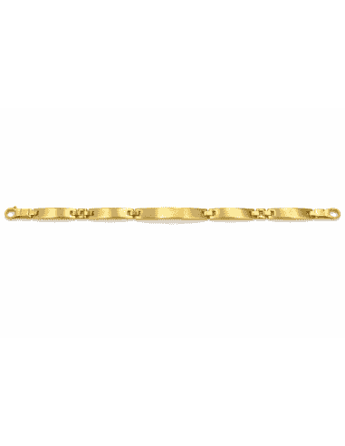 Esclava para caballero Chapas Grabables - Oro Amarillo 18k