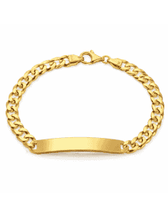 Esclava para caballero eslabón Barbado - Oro Amarillo 18k