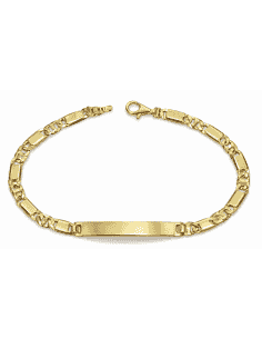 Esclava para caballero eslabón 1x1 - Oro Amarillo 18k