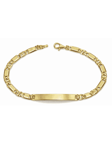Esclava para caballero eslabón 1x1 - Oro Amarillo 18k