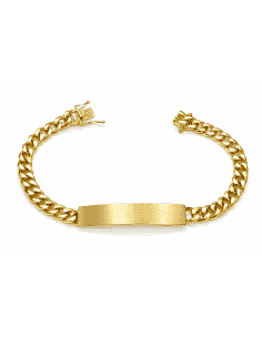 Esclava para caballero eslabón Barbado - Oro Amarillo 18k