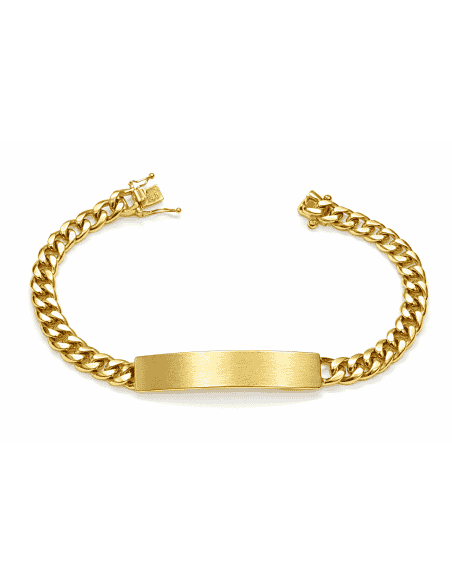 Esclava para caballero eslabón Barbado - Oro Amarillo 18k