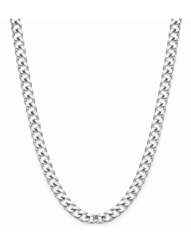 Cadena de Plata Tipo Bardada con Cierre Mosquetón – Plata de Ley