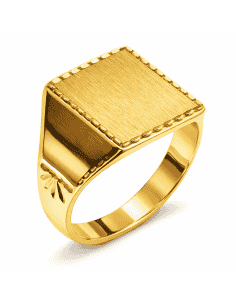 Sello Cuadrado para Caballero - Oro Amarillo 18k