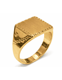 Sello Cuadrado para Caballero  - Oro Amarillo 18K