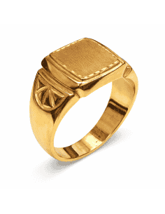 Sello Cuadrado para Caballero - Oro Amarillo 18K