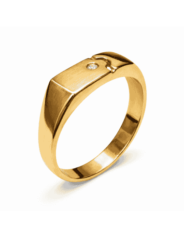 Sello Rectangular para Caballero – Oro Amarillo 18k