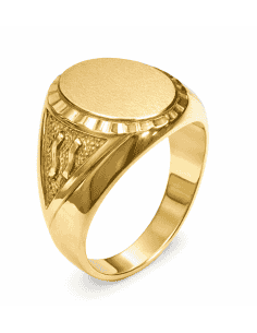 Sello Oval para caballero Macizo - Oro amarillo 18K