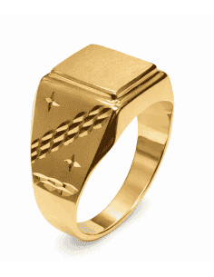 Sello de Oro para caballero Hueco- Oro Amarillo 18k