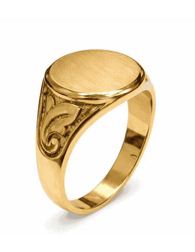 Sello de Oro para caballero Hueco- Oro Amarillo 18k