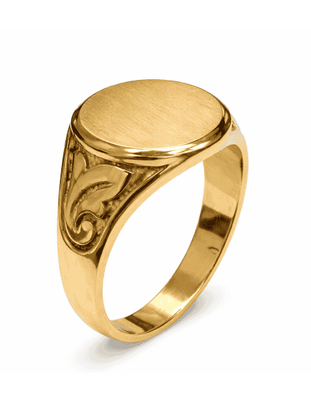 Sello de Oro para caballero Hueco- Oro Amarillo 18k