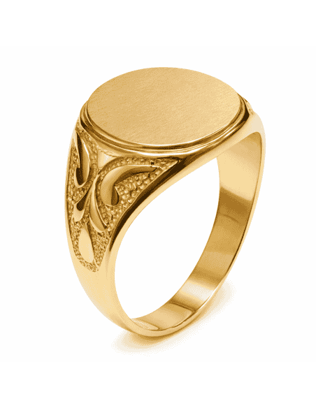 Sello de Oro para caballero Hueco- Oro Amarillo 18k