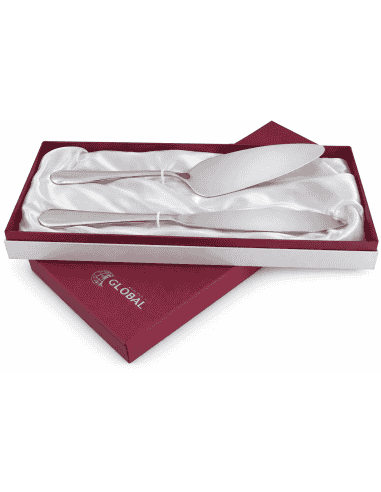 Estuche Cuchillo y Pala para Tarta de Acero (Personalizable)  – GA4023