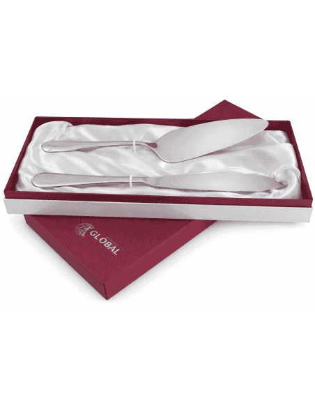 Estuche Cuchillo y Pala para Tarta de Acero (Personalizable)  – GA4023