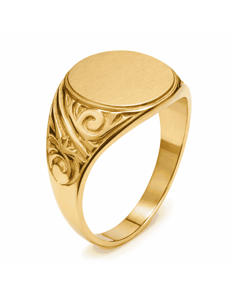 Sello de Oro para caballero Hueco- Oro Amarillo 18k