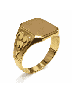 Sello de Oro para caballero Hueco- Oro Amarillo 18k