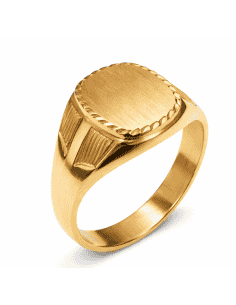 Sello de Oro para caballero Hueco- Oro Amarillo 18k