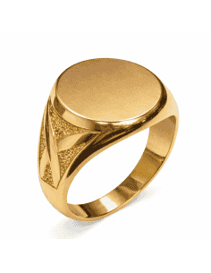 Sello para caballero Hueco - Oro amarillo 18K