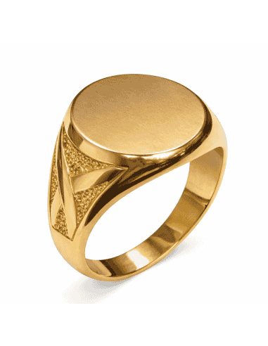 Sello para caballero Hueco - Oro amarillo 18K