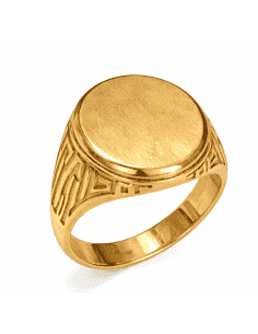 Sello Ovalado para Caballero Hueco - Oro amarillo 18K