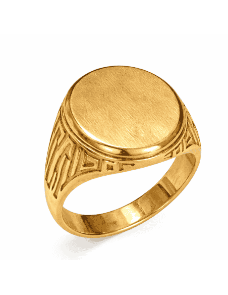 Sello Ovalado para Caballero Hueco - Oro amarillo 18K