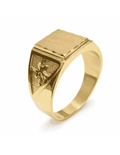 Sello Cuadrado para Caballero Hueco - Oro amarillo 18K
