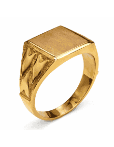 Sello Cuadrado para Caballero - Oro Amarillo 18K