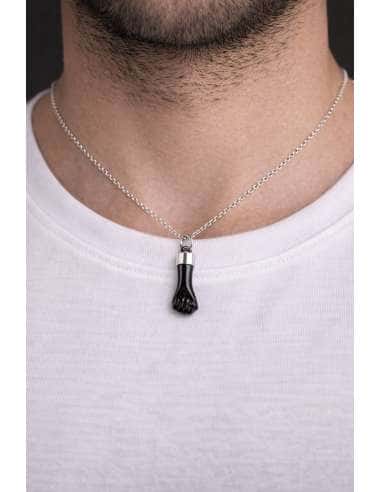 Colgante Puño negro – Plata de ley
