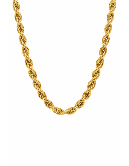 Cadena trenzada o Cordón Salomónico Unisex  - Oro Amarillo 18K