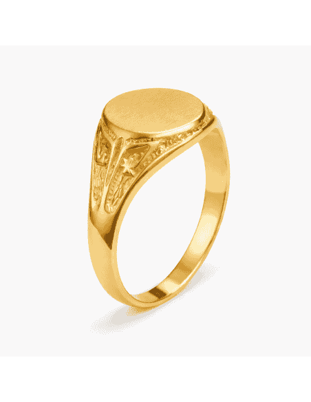 Sello Fino de Oro Cadete Macizo - Oro Amarillo 18k