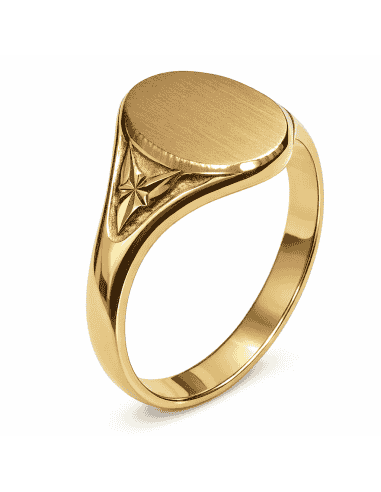 Sello Fino de Oro Cadete  Macizo - Oro Amarillo 18k