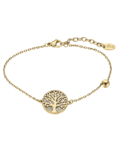 Pulsera para Mujer de Acero Dorado Árbol de la Vida - Lotus LS2225/2/5