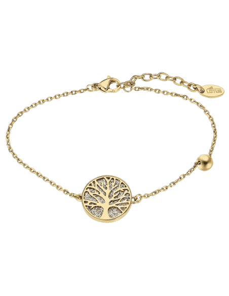 Pulsera para Mujer de Acero Dorado Árbol de la Vida - Lotus LS2225/2/5