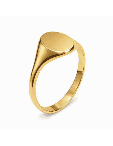 Sello de Oro Cadete Ovalado - Oro Amarillo 18k