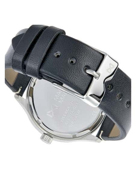 Reloj para Hombre Multifunción con Esfera Marrón y Correa de Piel Negra - Mark Maddox HC7100-47