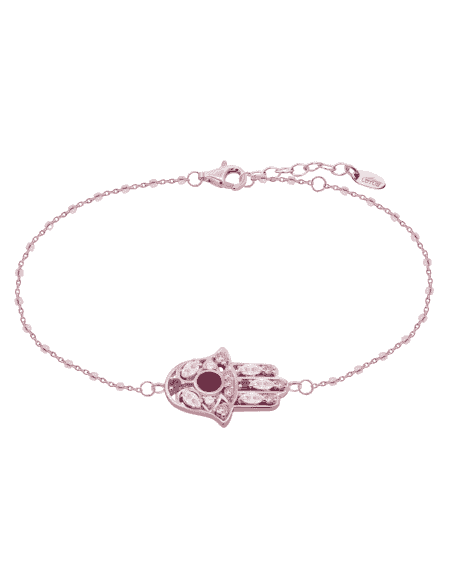 Pulsera para Mujer de Plata Rosé Mano de Fatima - Lotus LP1989-2/5