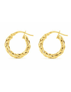 Pendientes Aro Trenzado de 11.5 mm Diametro – Oro...